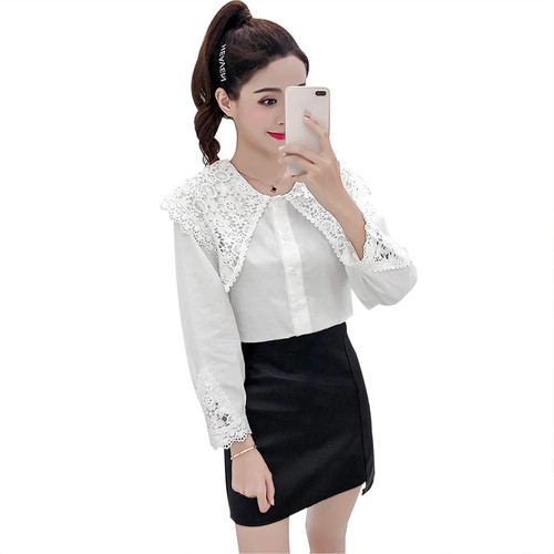 Cămașă de damă de ultimă generație cu dantelă albă