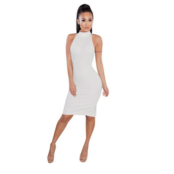 Rochie elegantă de damă cu umerii goi, în alb