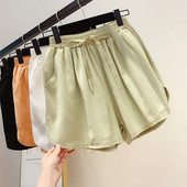 Pantaloni scurți casual de damă cu cravată în patru culori