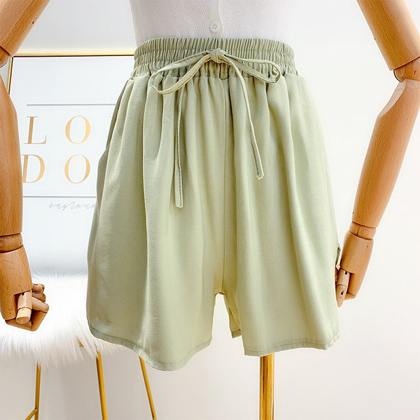 Pantaloni scurți casual de damă cu cravată în patru culori