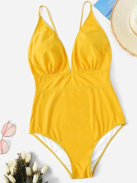 Μεγάλο μέγεθος μαγιό με βαθύ λαιμό σε δύο μοντέλα