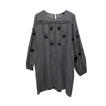 Rochie lată de damă cu mâneci lungi cu element 3D