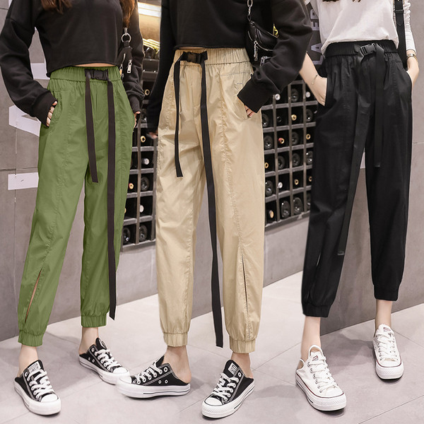 Ежедневен дамски панталон с еластична талия в няколко цвята