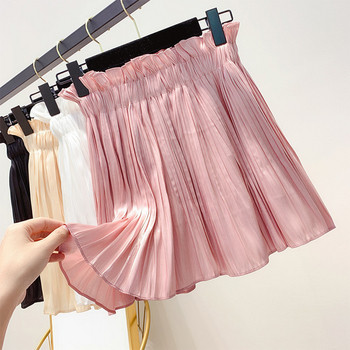 Fusta scurtă plisată de damă modernă în patru culori