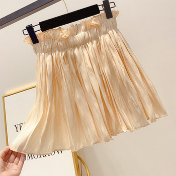 Fusta scurtă plisată de damă modernă în patru culori