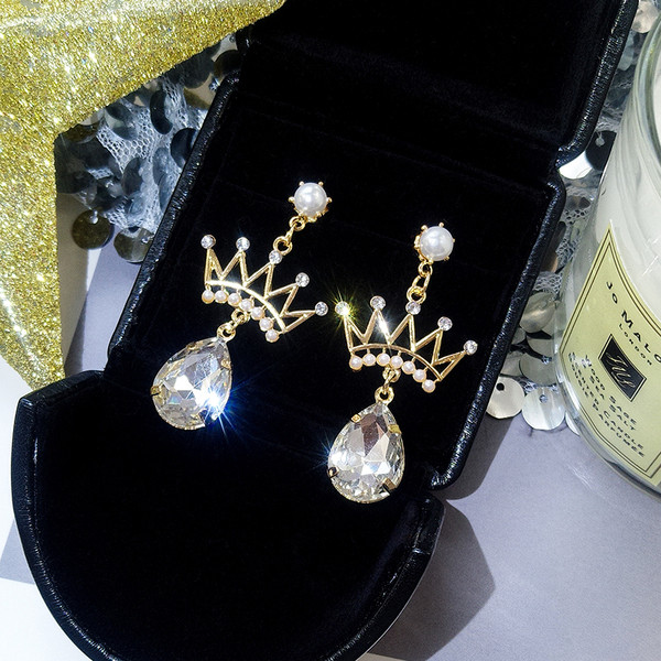 Cercei eleganti de dama cu pietre in doua modele