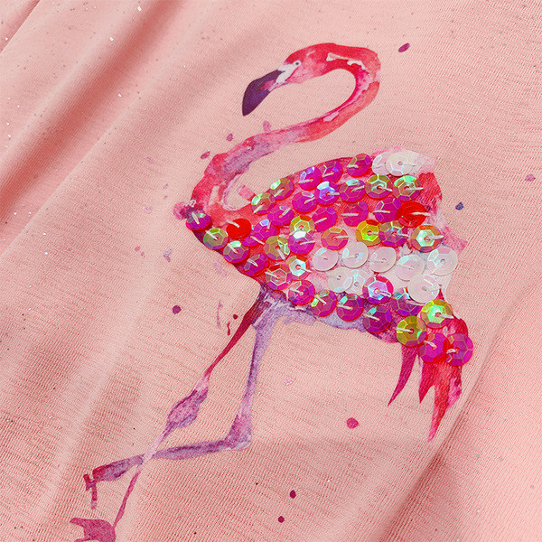 Tricou dama cu efect stralucitor si paiete in trei culori