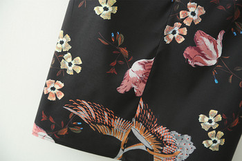 Rochie de dama cu maneca lunga de culoare neagra cu model