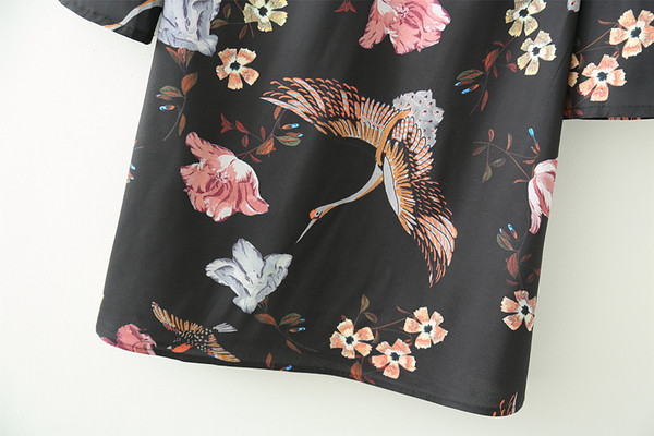 Rochie de dama cu maneca lunga de culoare neagra cu model