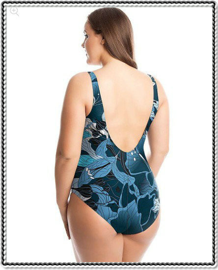 Γυναικείο κομψό μαγιό  μέχρι 4XL σε τρία χρώματα