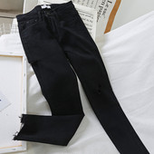 Alkalmi női farmer Karcsú modell fekete színben