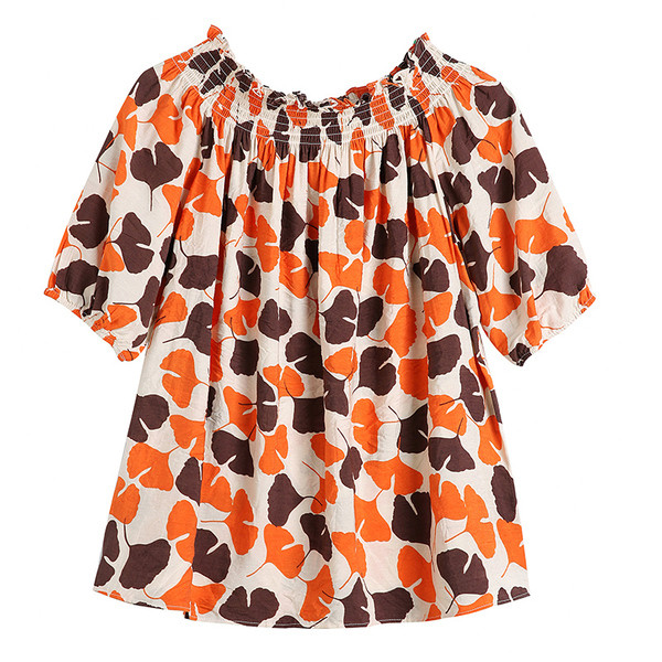 Bluza de dama moderna cu model floral cu umerii goi in doua culori