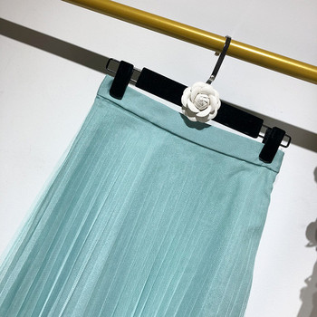 Fusta de dama lunga plisata cu tul