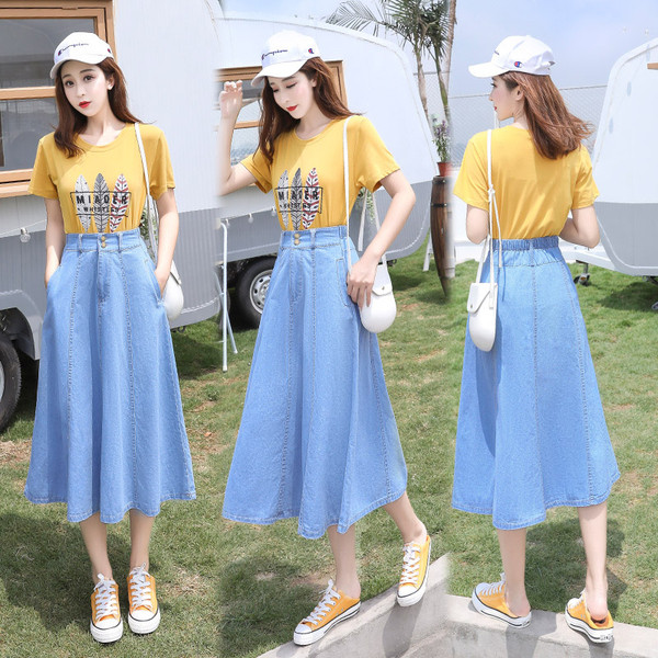 Fusta dama casual cu talie inalta - model croiat