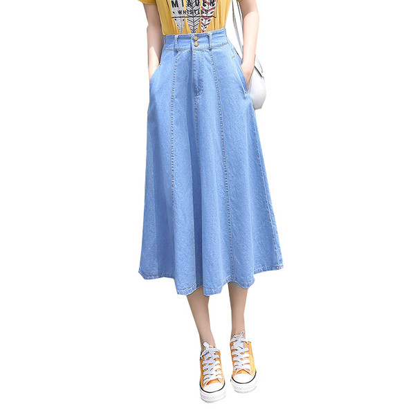 Fusta dama casual cu talie inalta - model croiat