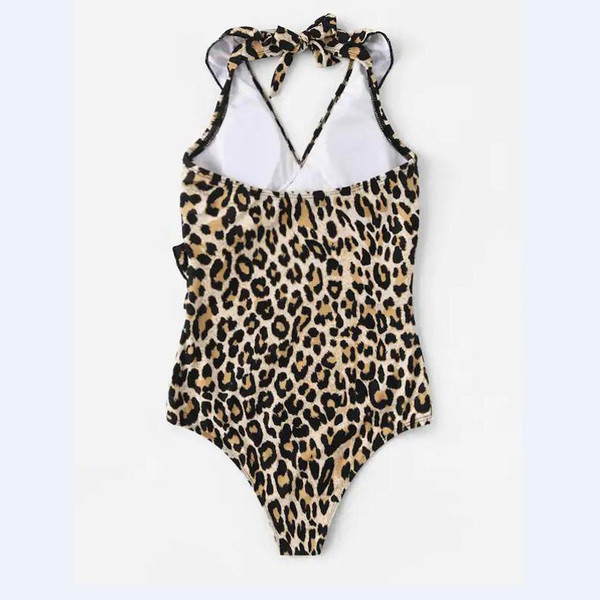 Γυναικείο κομψό μαγιό  με λεοπάρδαλη πριντ 