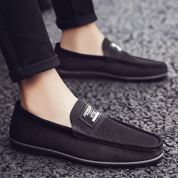 Mocasini moderni pentru bărbați - în negru și gri