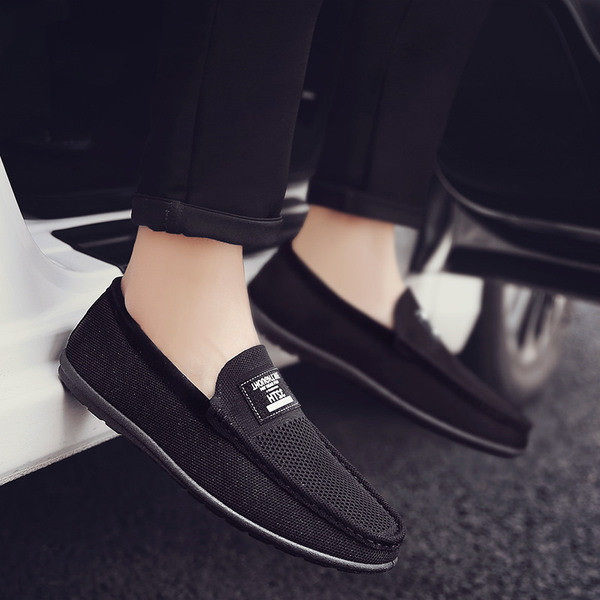 Mocasini moderni pentru bărbați - în negru și gri