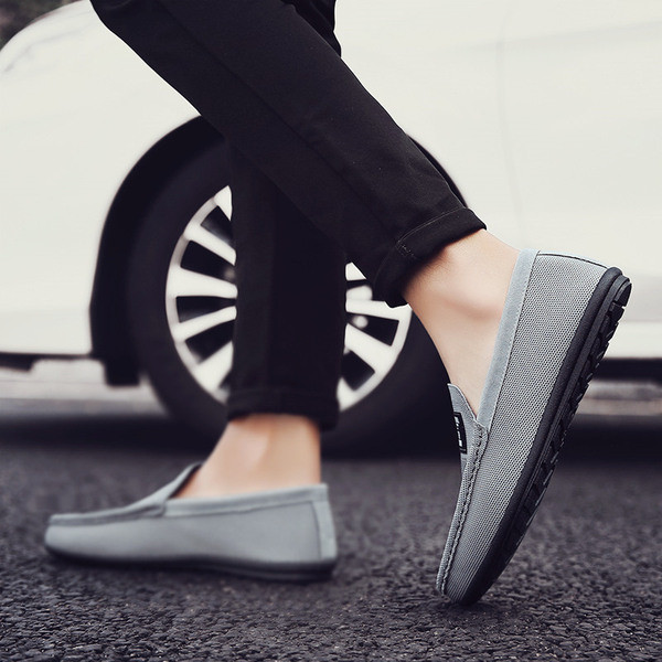 Mocasini moderni pentru bărbați - în negru și gri