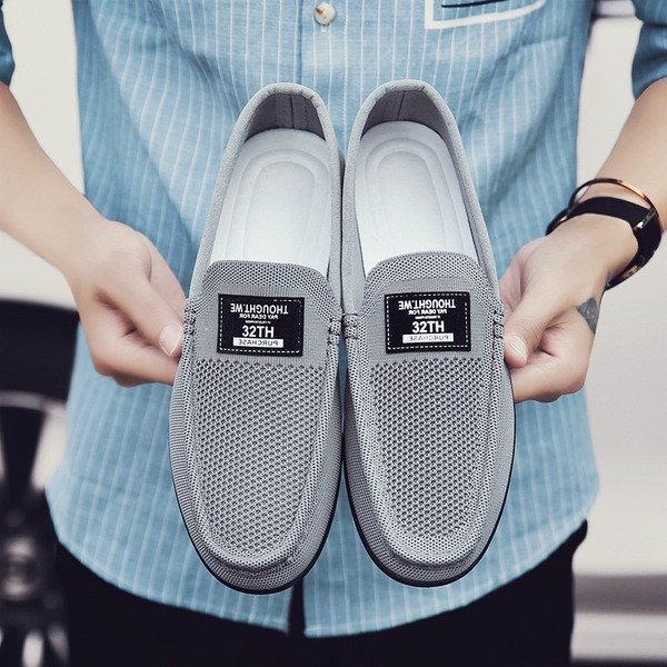 Mocasini moderni pentru bărbați - în negru și gri