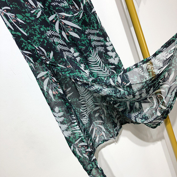 Fusta lunga din sifon cu model floral