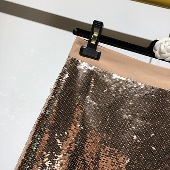 Fusta scurta moderna cu paiete