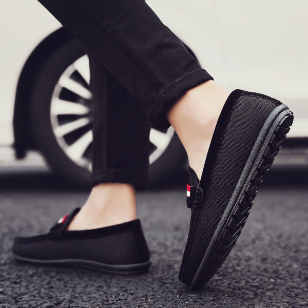 Mocasini moderni pentru bărbați în negru și gri