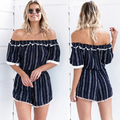 Salopeta scurta de dama cu umerii goi