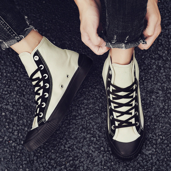 Adidași casual pentru bărbați cu talpă plată - în două culori