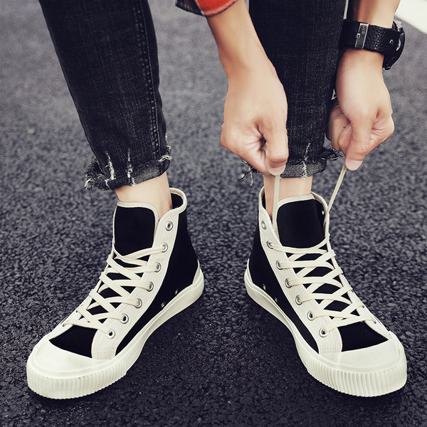 Adidași casual pentru bărbați cu talpă plată - în două culori