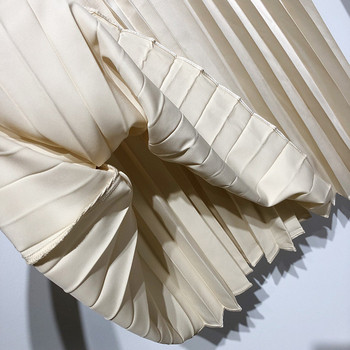 Fusta moderna plisata de dama cu efect stralucitor