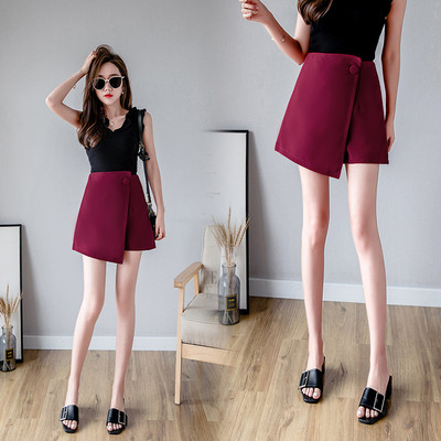 Fusta - pantaloni in trei culori cu talie inalta