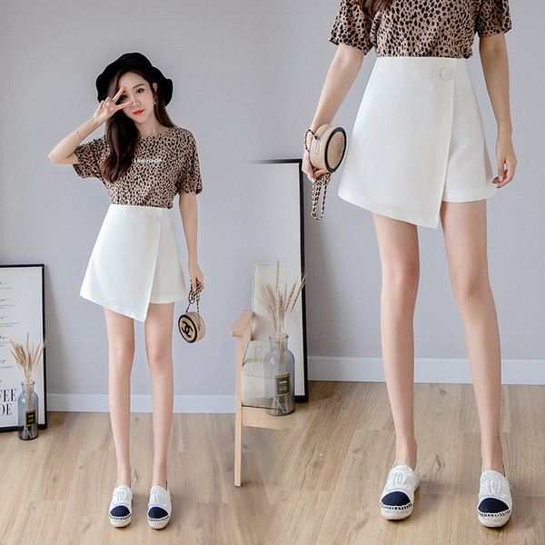 Fusta - pantaloni in trei culori cu talie inalta