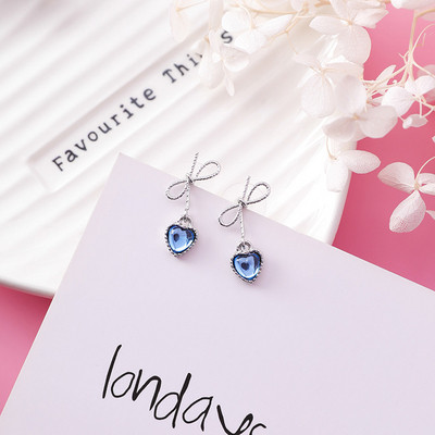 Cercei eleganti de dama - cu pietre in trei culori