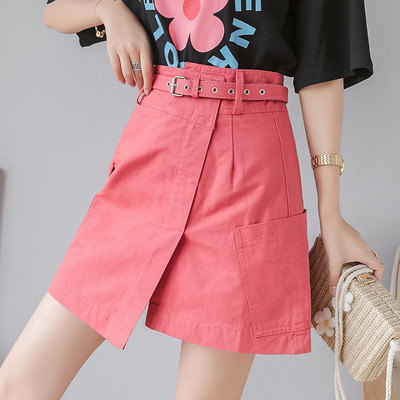 Fusta de dama cu centura si buzunare in patru culori