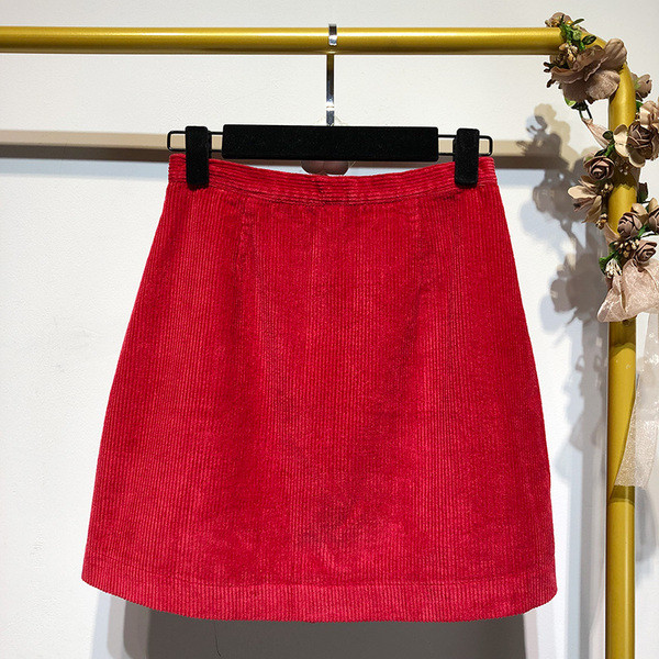 Fusta scurta din denim cu nasturi in doua culori