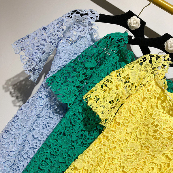 Rochie de dama moderna din dantela in trei culori