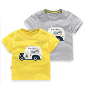 Детска ежедневна тениска в три цвята с апликация за момчета