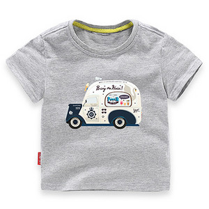 Детска ежедневна тениска в три цвята с апликация за момчета