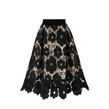 Fusta casual dama din dantela in doua culori