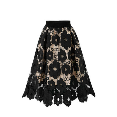 Fusta casual dama din dantela in doua culori