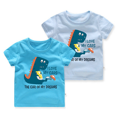 Детска тениска за момчета-в три цвята с апликация