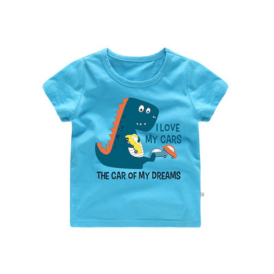 Детска тениска за момчета-в три цвята с апликация