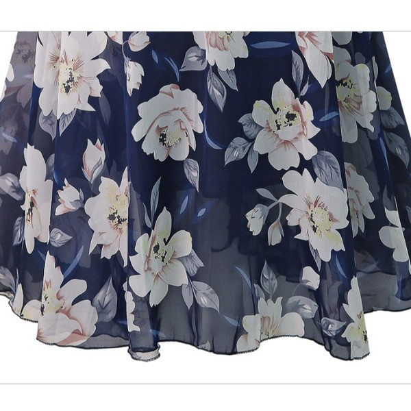 Модерна дамска пола с флорален десен в няколко цвята