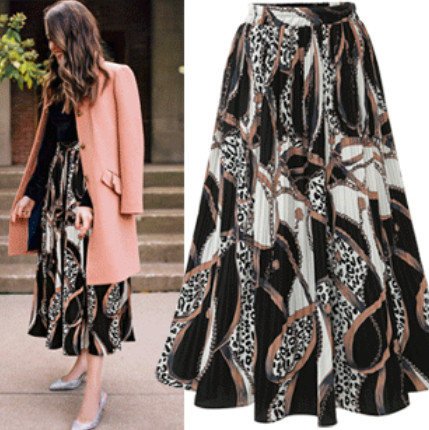 Fusta casual dama cu talie inalta in doua culori