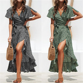 Rochie moderna de dama - model decupat cu decolteu in V