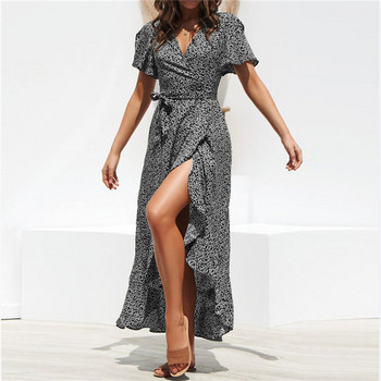 Rochie moderna de dama - model decupat cu decolteu in V