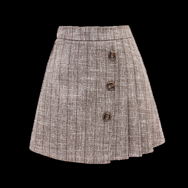 Fusta de dama actuala in doua culori - cu nasturi