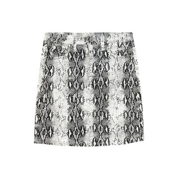 Fusta scurta din denim cu animal print