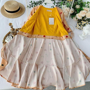 Rochie de dama cu maneci scurte si cravata